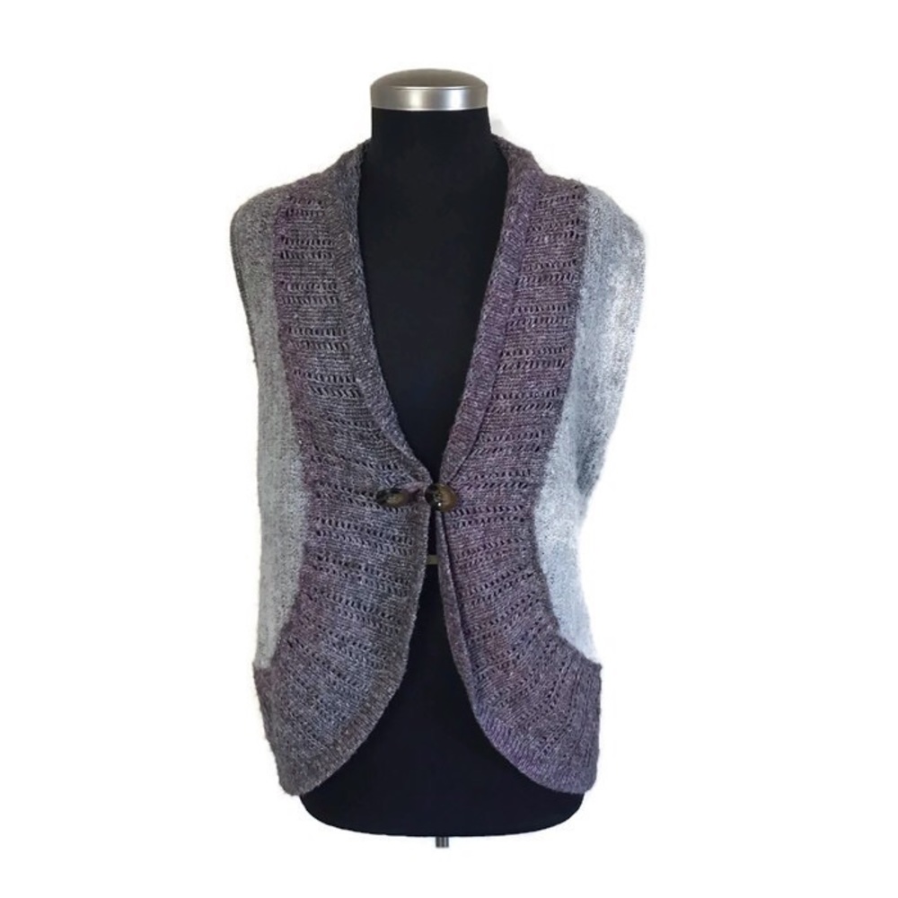 Ponsesa Purple / Grey Sweater Vest✨Size: Medium